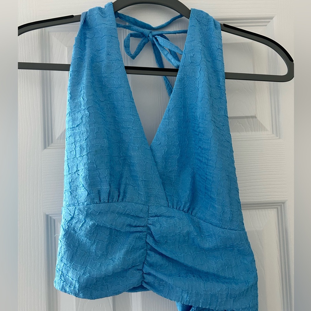 Blue Vintage Halter Top